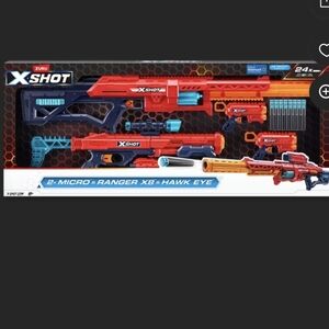 NIB Excel Combo Pack Ranger X8 Hawkeye and 2 Micros by ZURU Toy